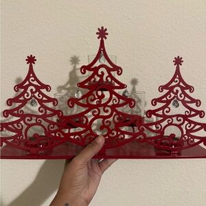 Better Homes and Gardens whimsical trees metal tealight rail